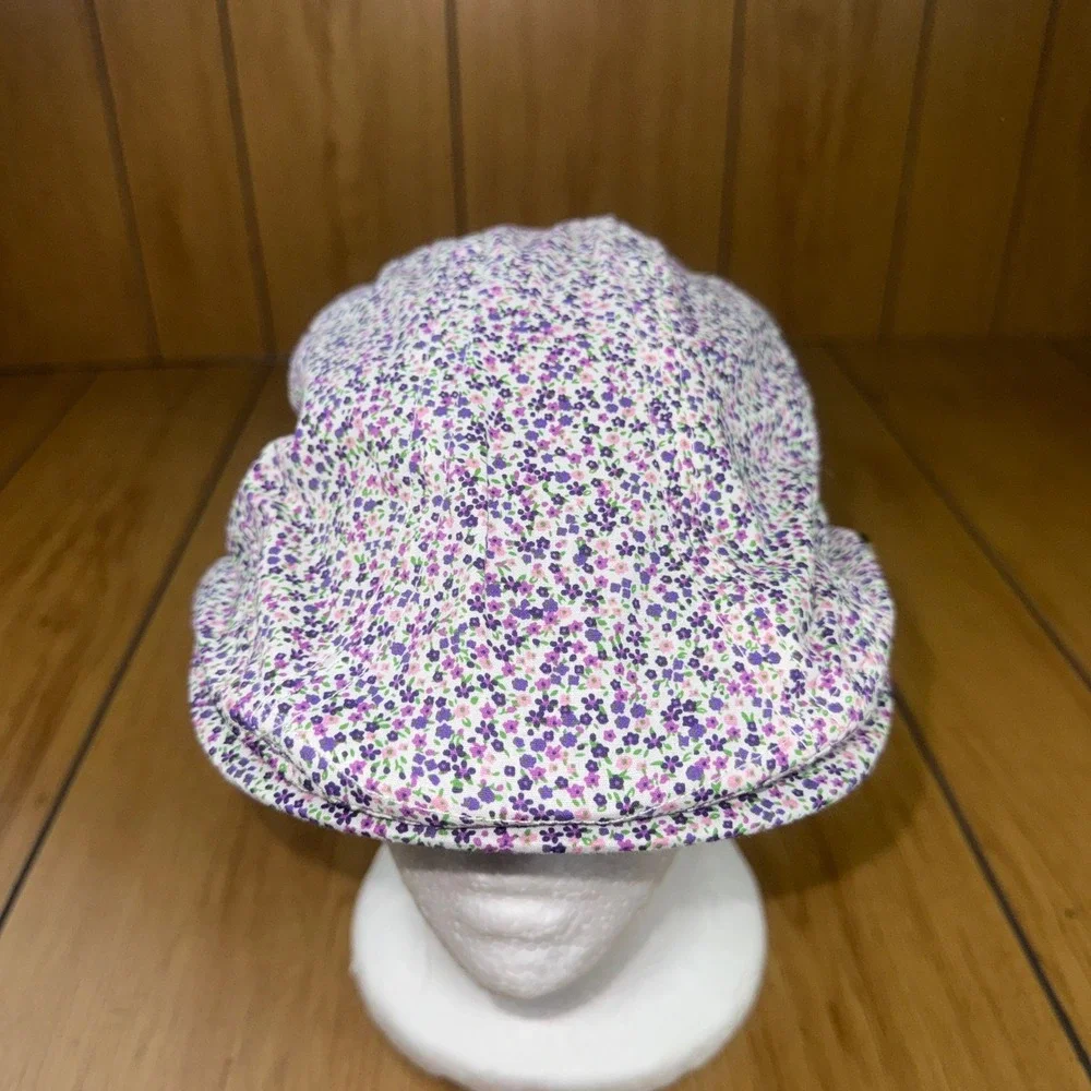 Pamoa Premium Headwear Womens Purple Floral Flat Cap Ivy Hat‎ PMV720 S/M NEW